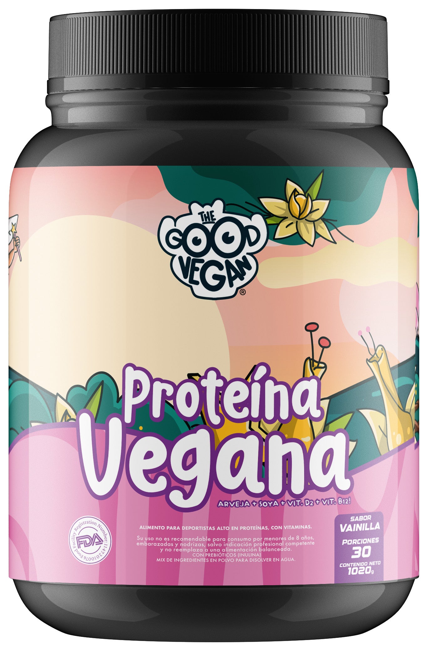 Proteína Vegana Sin Sabor 1020g