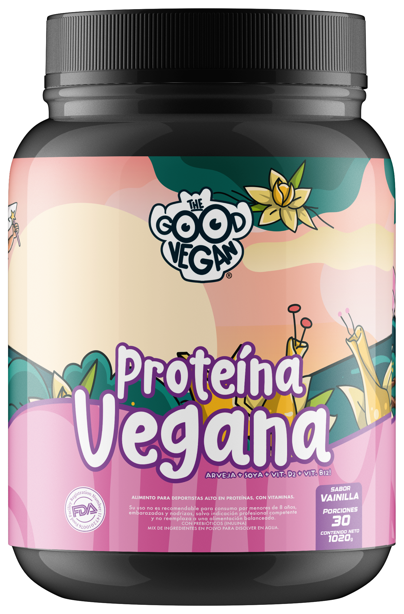 Proteína Vegana Cookies & Cream 1020g